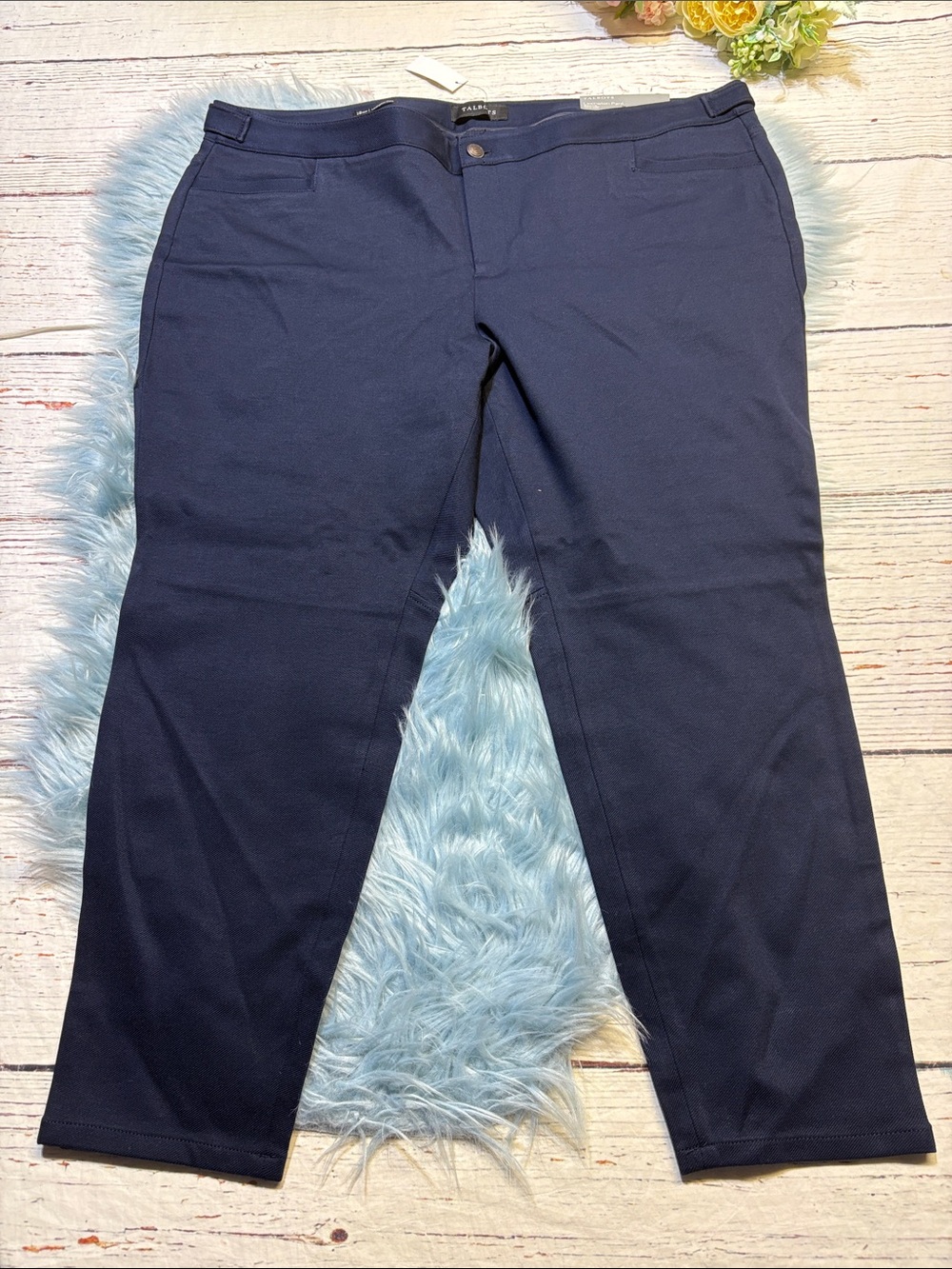 NWT Talbots Lexington Ankle Skinny Navy Pants sz 18WP